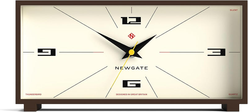NEWGATE Thunderbird Kaminuhr mit geräuschlosem Sweep – kein Ticken – Moderne Kaminuhr aus der Mitte