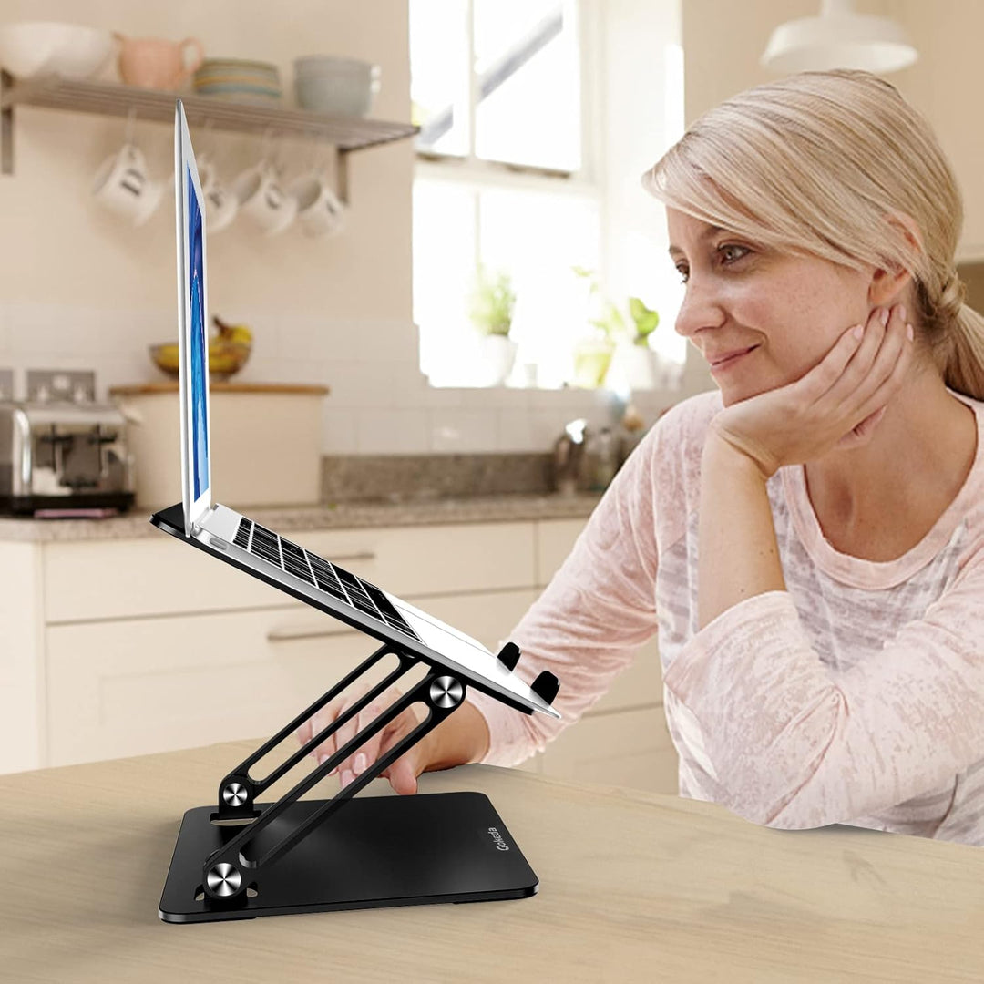 Gokeda Laptop Ständer, ergonomischer Laptopständer aus Aluminiumlegierung für den Schreibtisch, Note