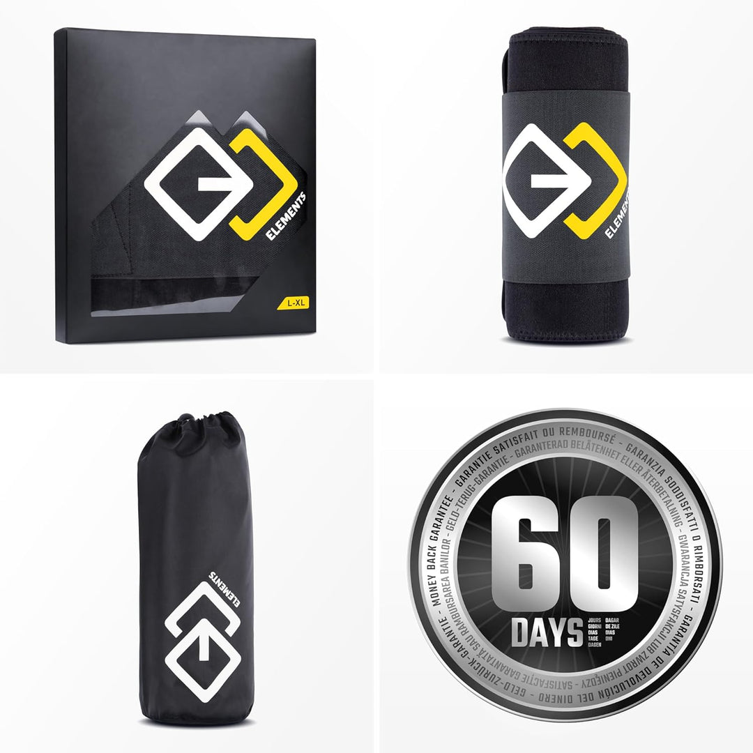 GJELEMENTS Bauchweggürtel - Bauchgürtel, Schwitzgürtel, Hot Sauna Belt, Bauch Fett Weg Gürtel, Bauch