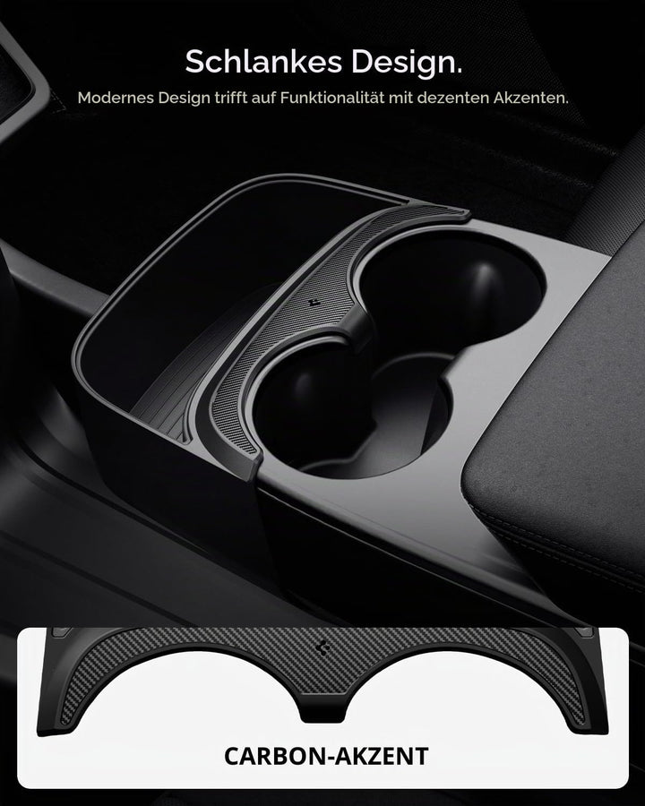 Spigen Tesla Model Y 2026 Juniper (NUR Standard) Auto Mittelkonsole Organizer Erweiterung, rutschfes