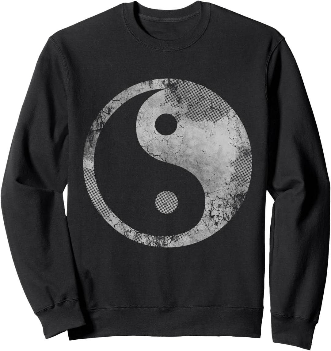 Yin Yang Taoist Taoismus Tao Vintage Fade Sweatshirt