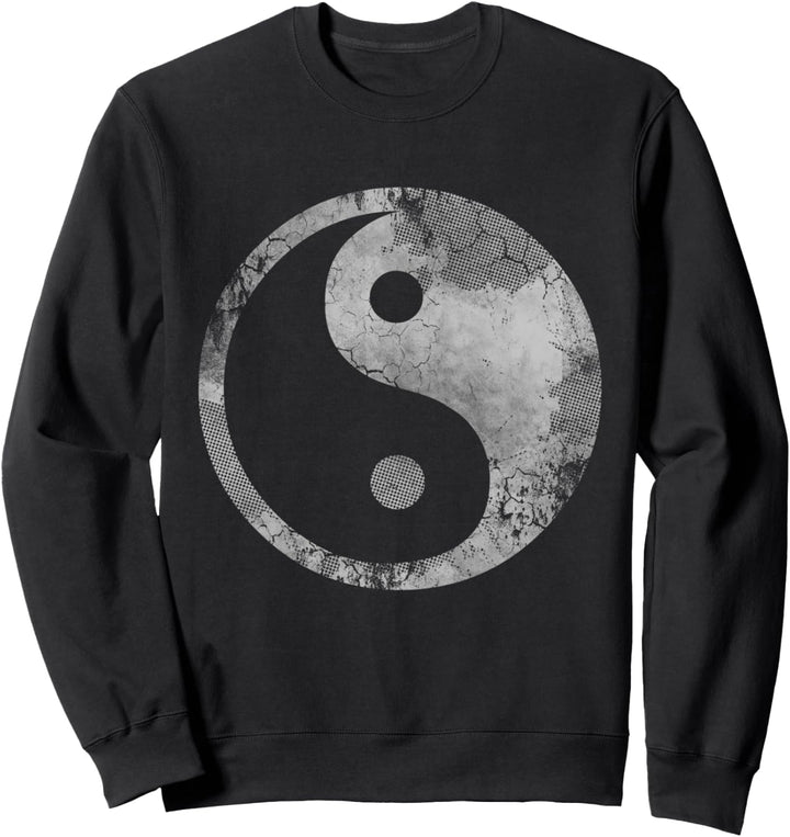 Yin Yang Taoist Taoismus Tao Vintage Fade Sweatshirt