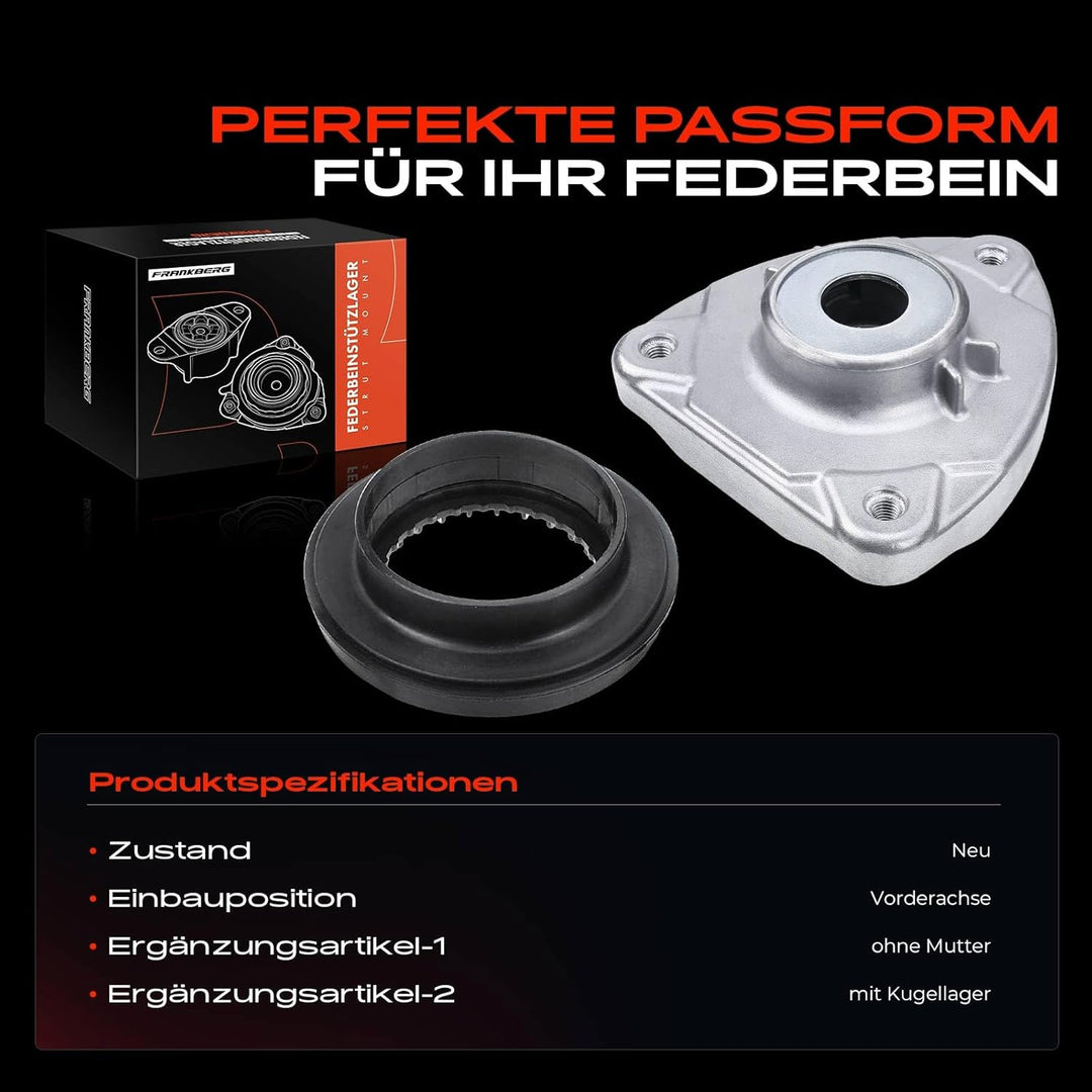 Frankberg Federbeinstützlager Vorderachse Kompatibel mit A-Klasse W176 B-Klasse W242 W246 CLA C117 X