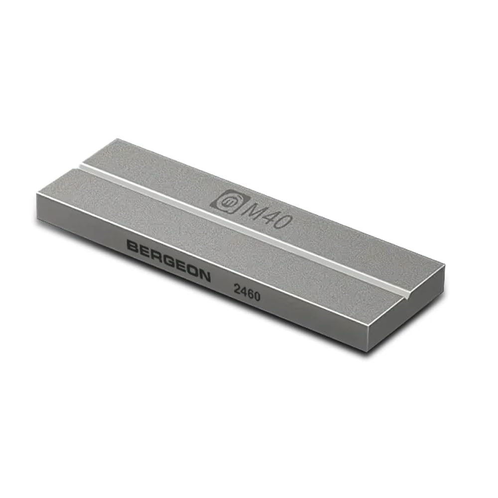 Bergeon 2460 Schleifstein für Pinzettenspitzen, Uhrmacherwerkzeug, 6 x 75 x 25 mm