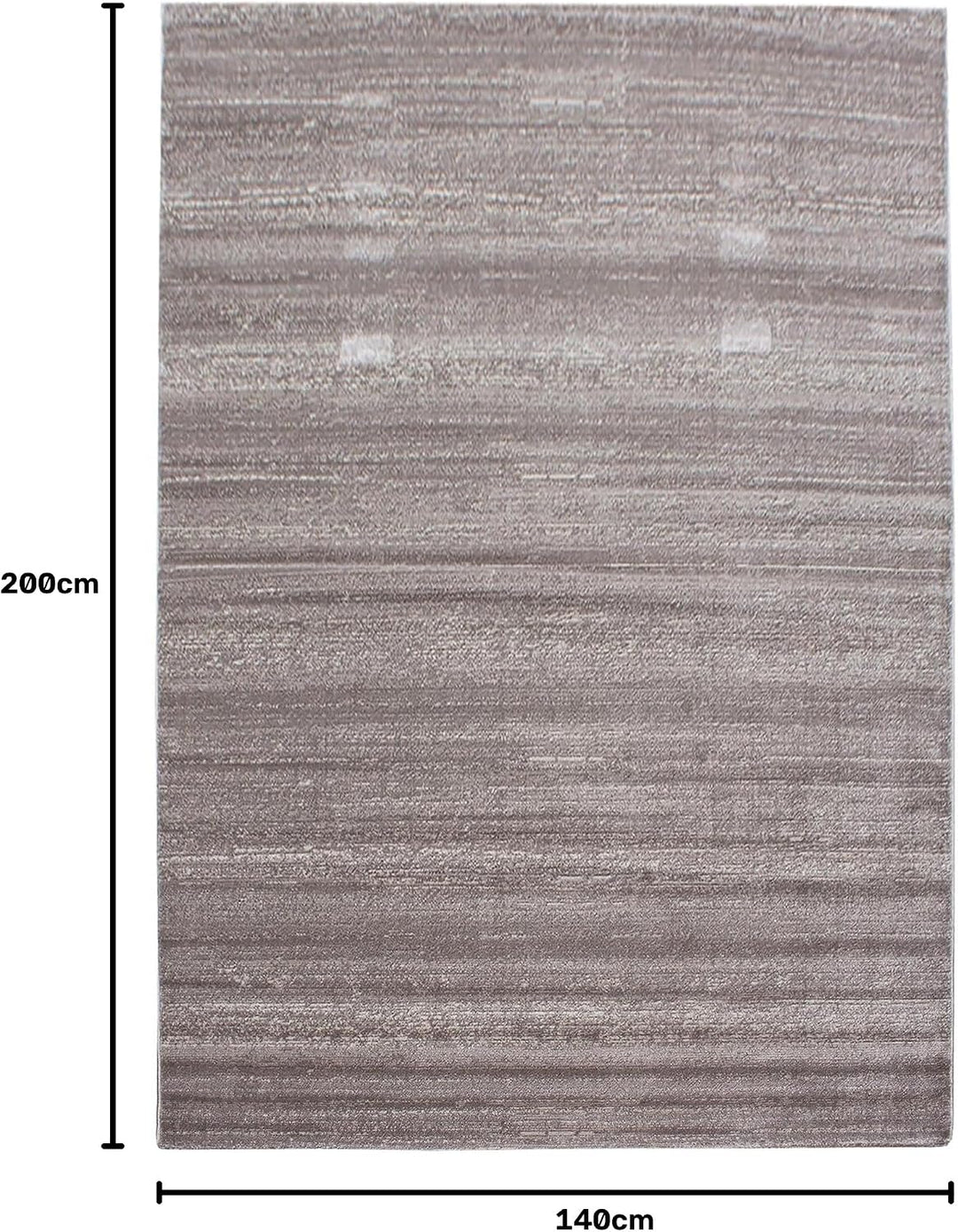 Carpetsale24 Teppich Wohnzimmer Unicolor - Einfarbig Beige Meliert 140 x 200 cm - Kurzflor Teppich S