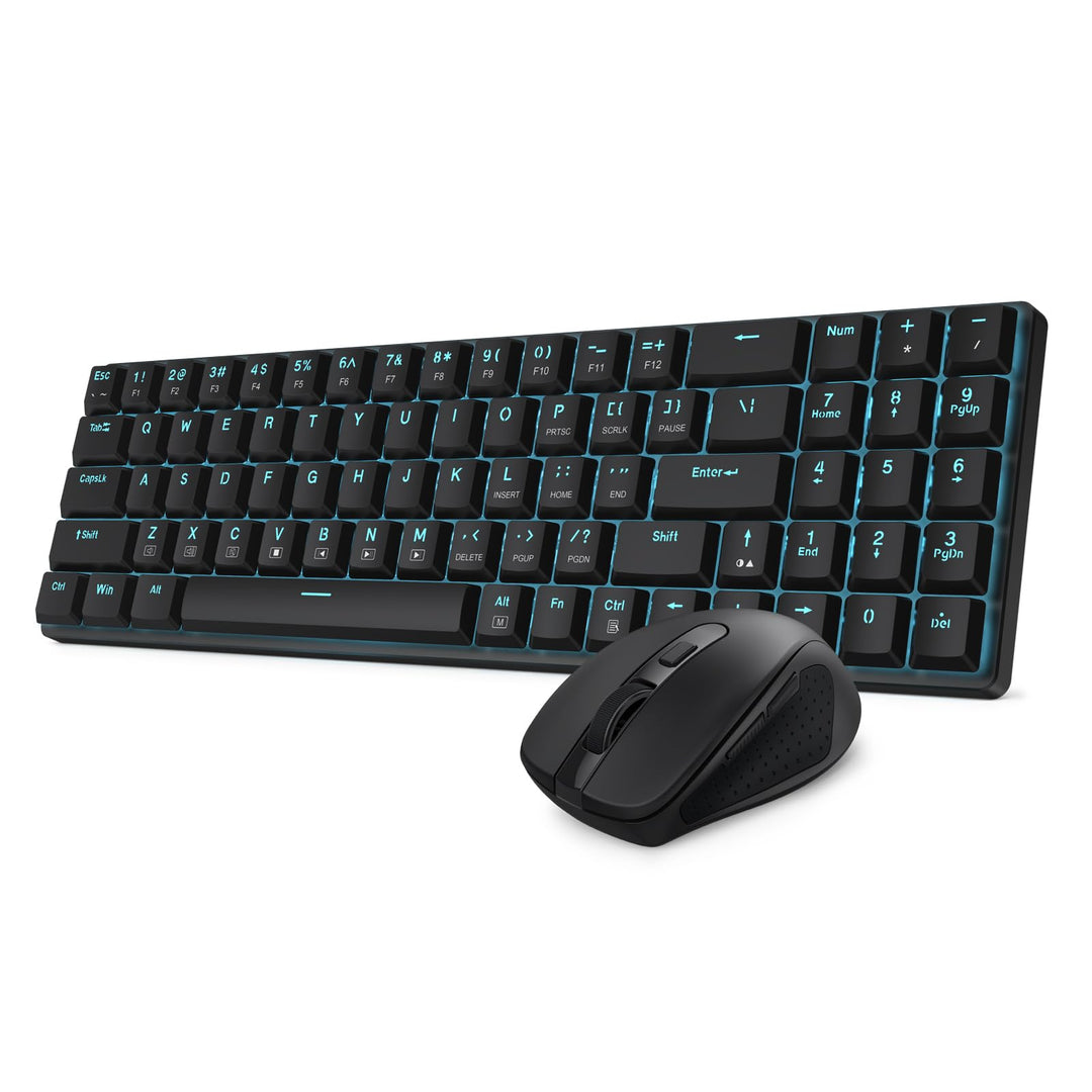 Redragon BS8773 Kabelloses Gaming-Tastaturen & -Mäuse Combos, 78 Tasten, 2,4 GHz, mechanische Tastat