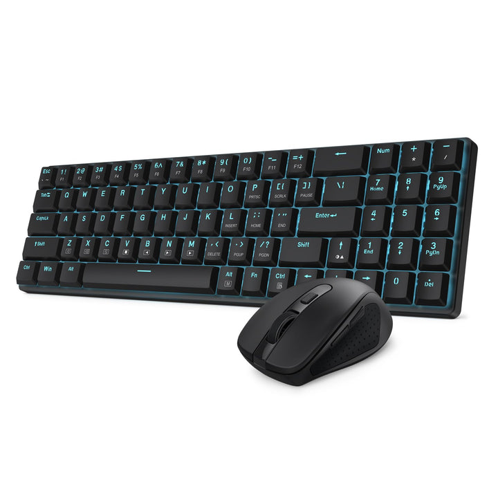 Redragon BS8773 Kabelloses Gaming-Tastaturen & -Mäuse Combos, 78 Tasten, 2,4 GHz, mechanische Tastat