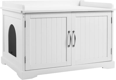 UPP Katzenschrank XXL aus massivem & nachhaltigem Holz I Katzenhütte für Katzentoilette oder als Hun