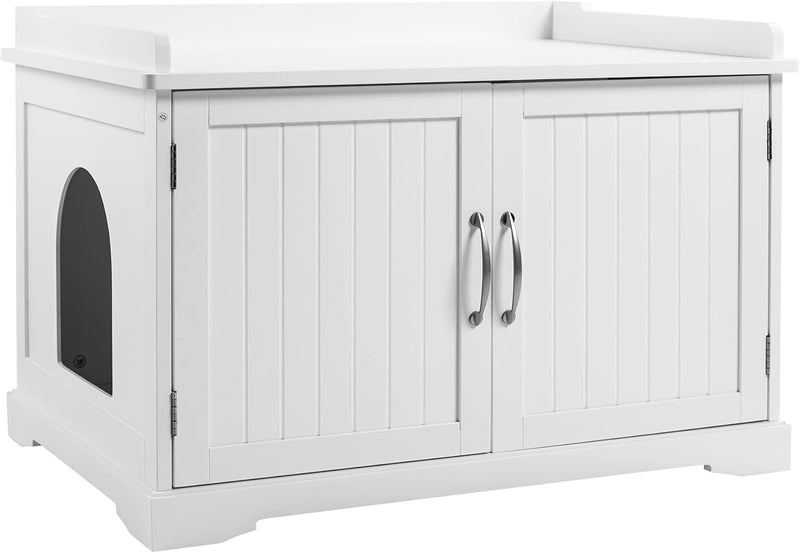 UPP Katzenschrank XXL aus massivem & nachhaltigem Holz I Katzenhütte für Katzentoilette oder als Hun