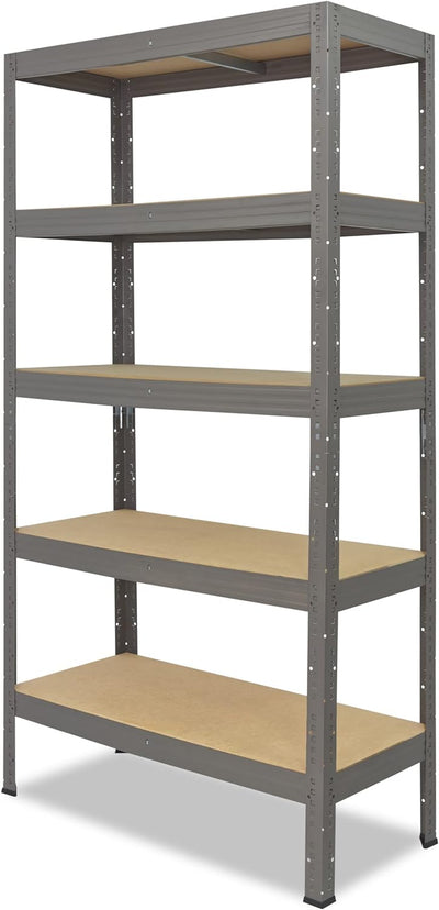shelfplaza® 180x110x40cm Profi Schwerlastregal grau/Metallregal mit 5 Böden à 200kg Tragkraft/Keller