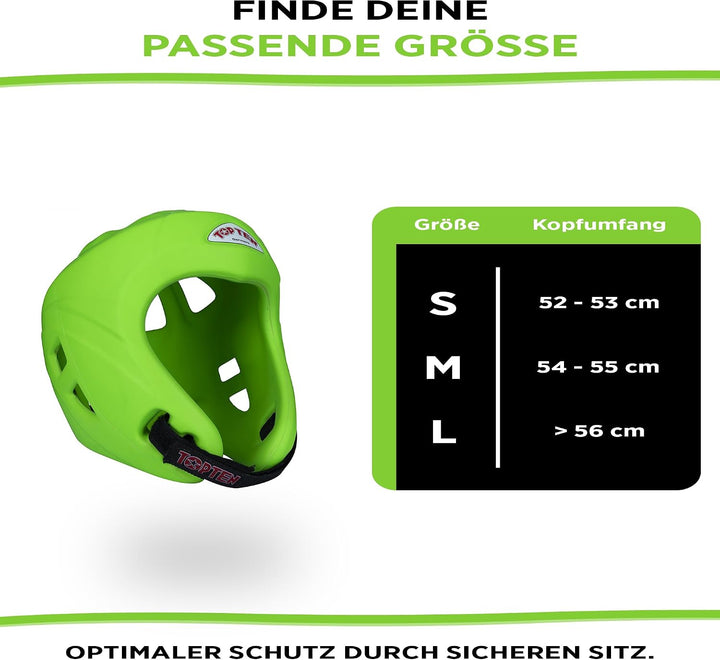 TopTen Neon Avantgarde Kopfschutz (WAKO zugelassen) Gruen L, Gruen L