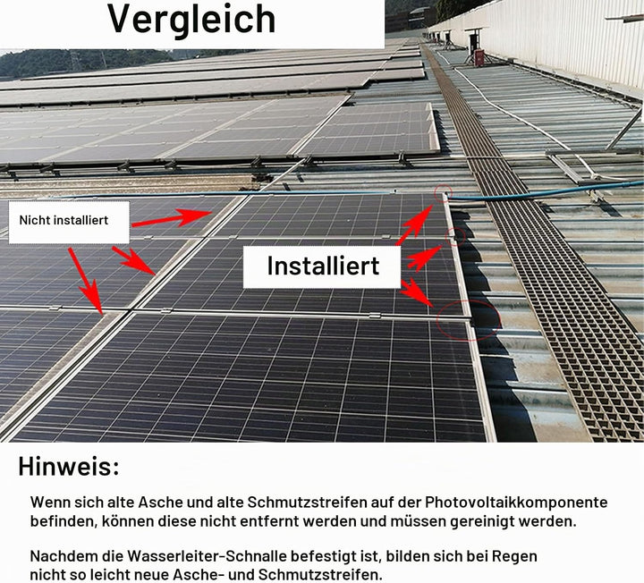 50 Stück Solarpanel Wasserablauf Clips, Entwässerung Clips, Solarmodul Reinigungsclips, Schlammentfe