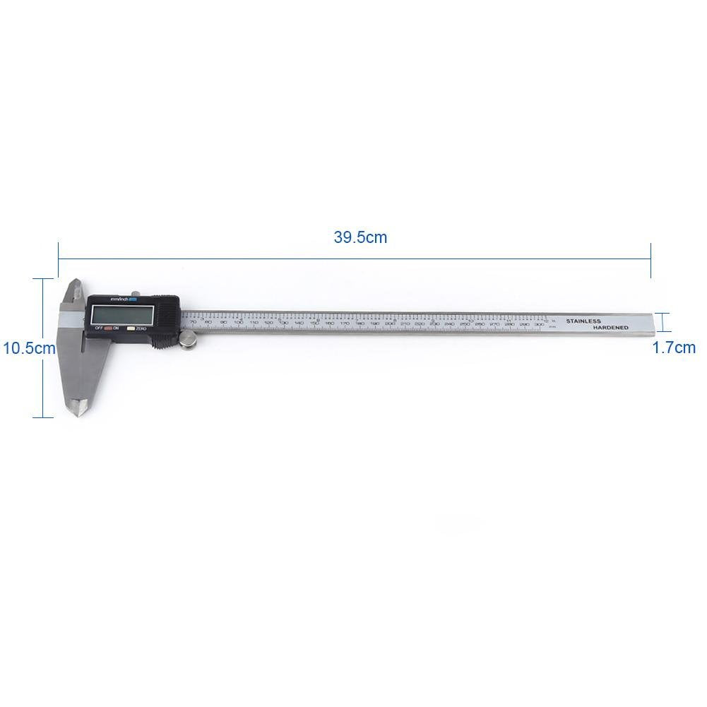 Yosoo - digitaler Vernier-Messschieber mit LCD-Bildschirm, 300 mm, elektronisch, Edelstahl, Metall-O