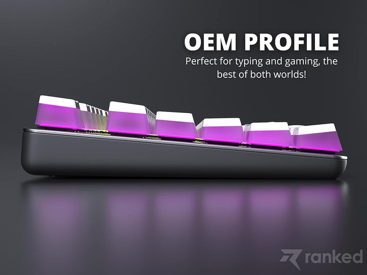 Ranked Pudding PBT-Tastenkappen | 112 Double Shot Transluzent ANSI US- und ISO-Layout | OEM-Profil f