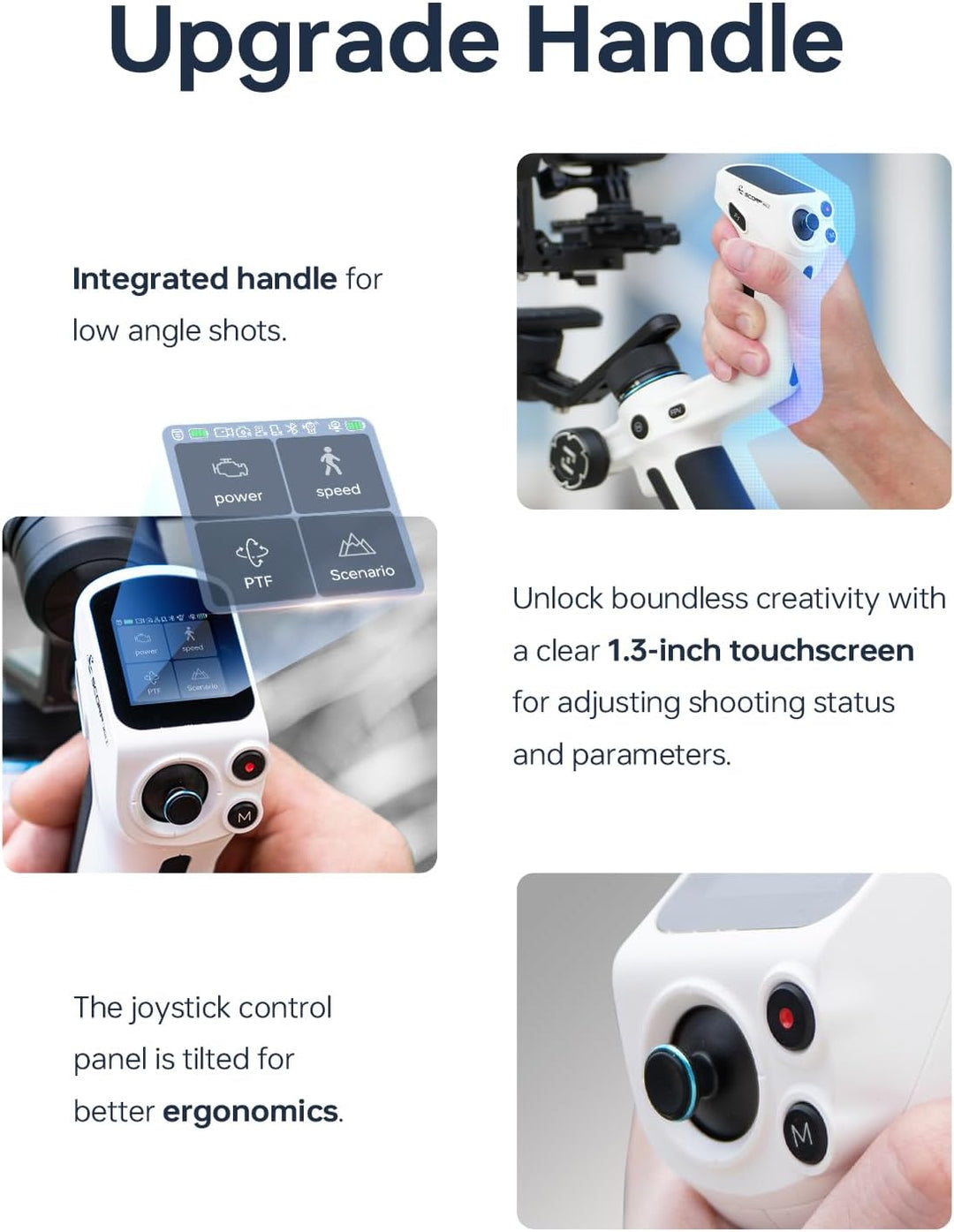 Feiyu SCORP Mini 2 Kit - AI-Tracking Stabilisator für spiegellose Kameras/Action Kamera/iPhone&Samsu