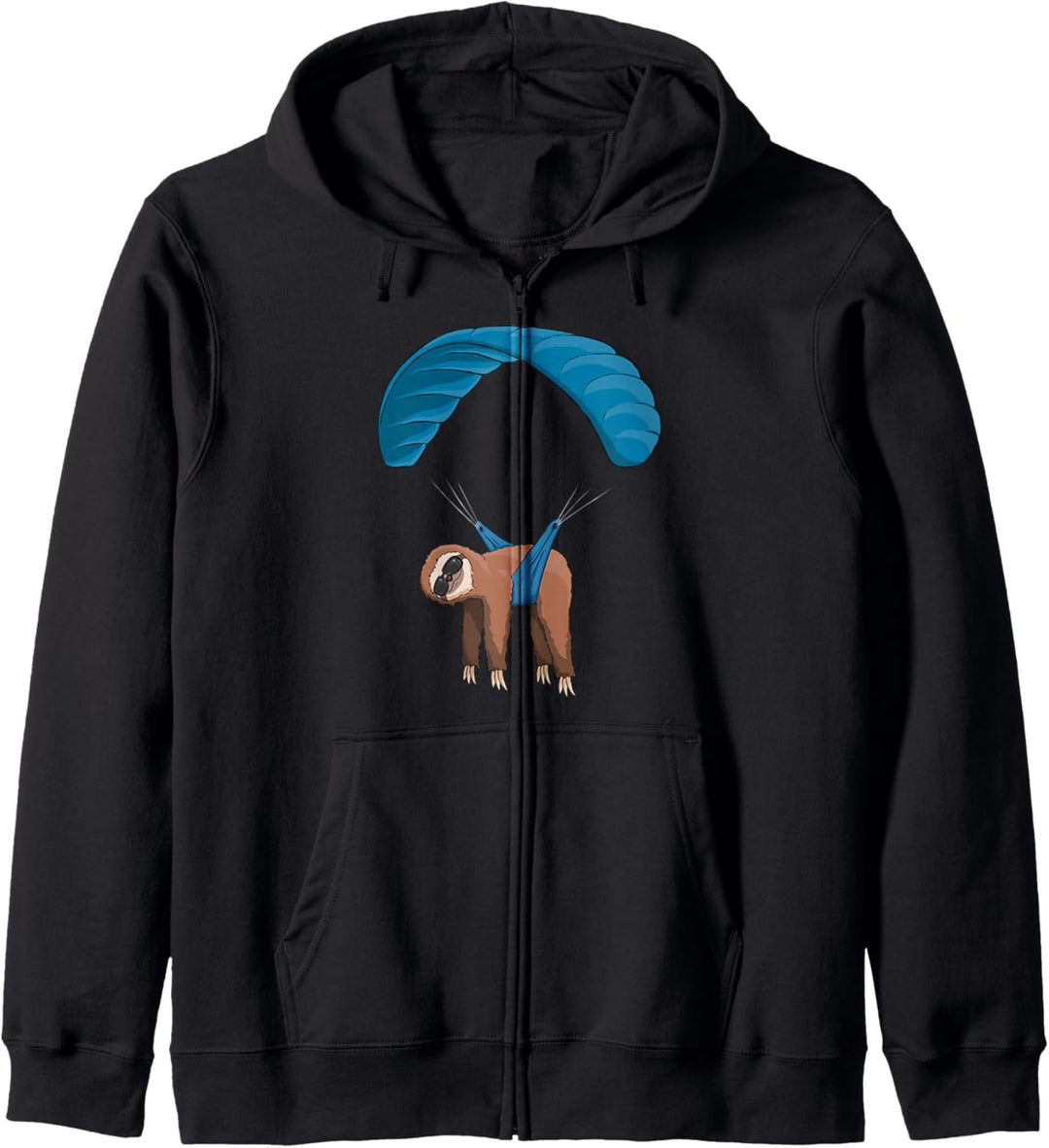 Gleitschirm Skydiving Paragliding Funky Fliegendes Faultier Kapuzenjacke
