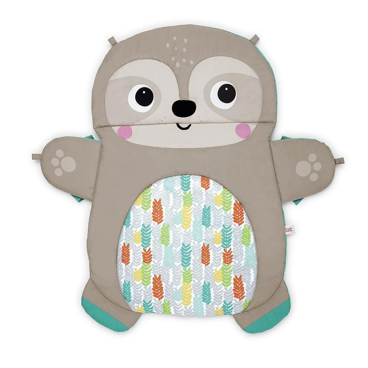 Bright Starts, Tummy Time Prop & Play Oversized Baby Activity Gym, Large Playmat, 4 Removable Toys a