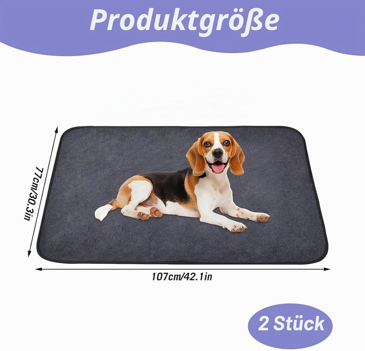 2 Stück Welpen Unterlagen, Welpenunterlagen Waschbar Puppy Pads Reusable Trainingspads für Hunde Was