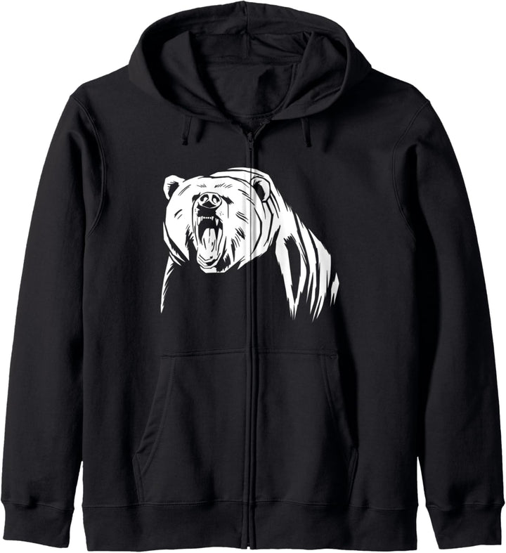 Wütender Grizzlybär Starker Grizzly Kapuzenjacke
