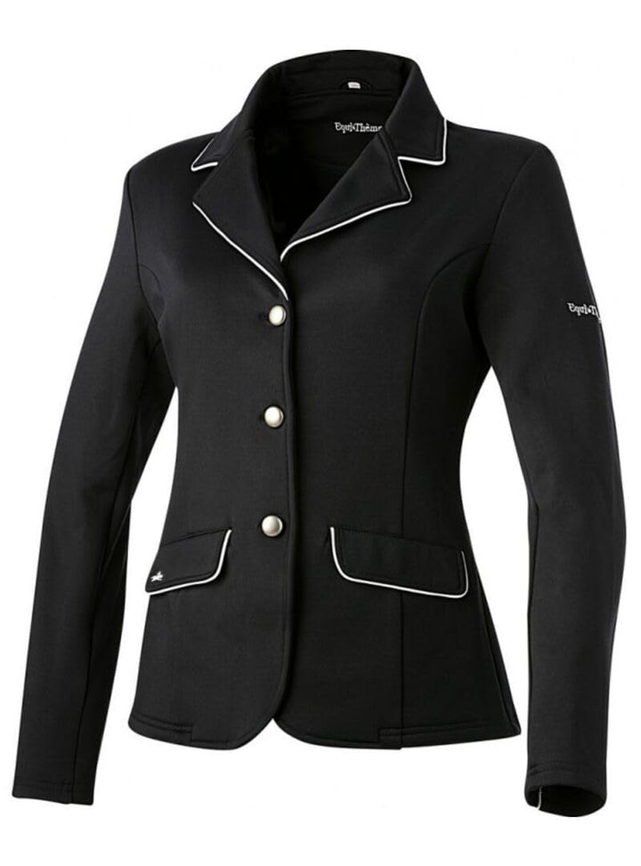 Equi-Thème "Soft Classic Turnierjacke Einheitsgrösse Black/Grey Piping, Einheitsgrösse Black/Grey Pi