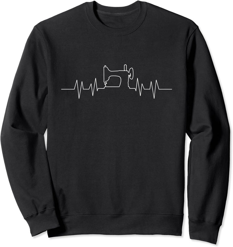 Nähmaschinen-Herzschlag Sweatshirt