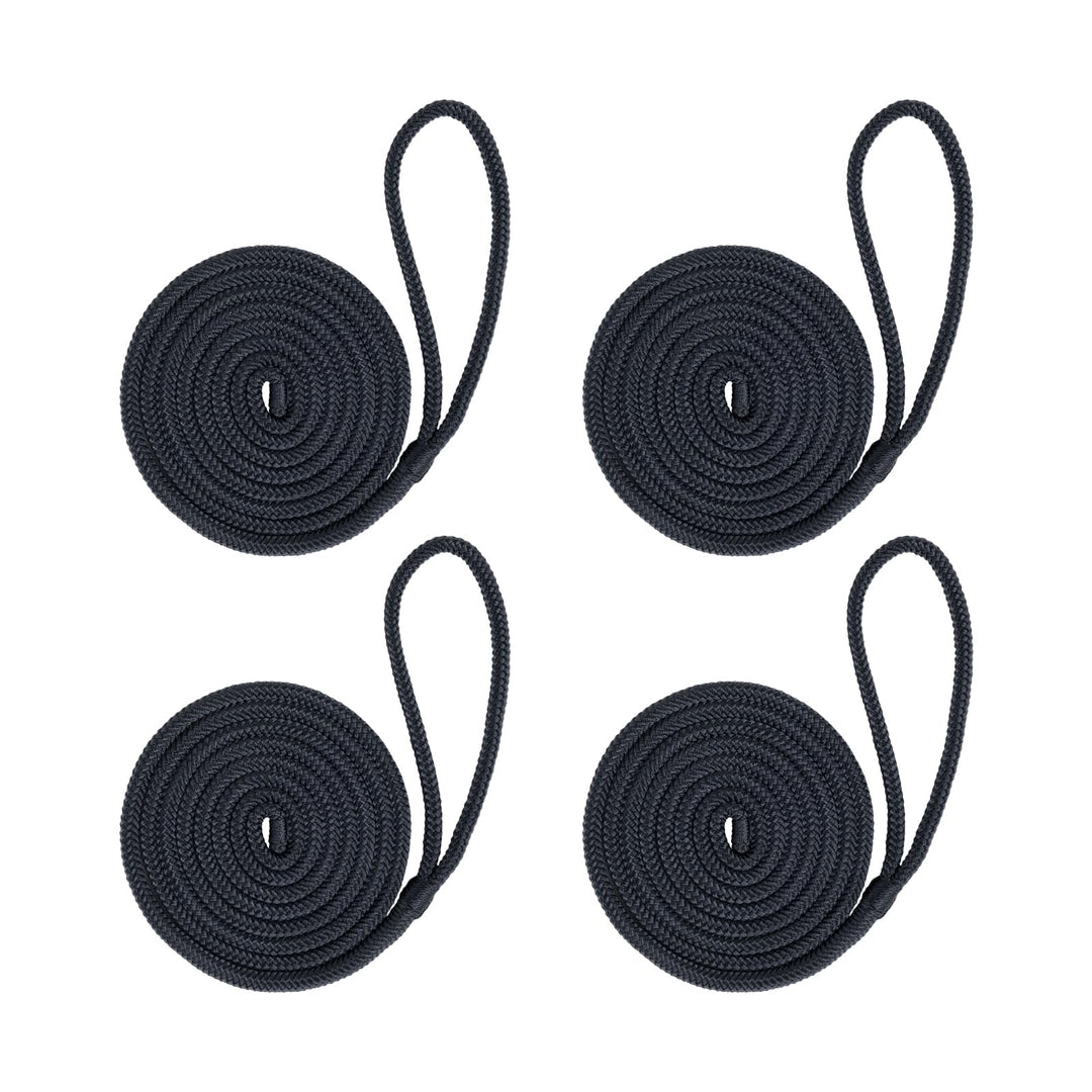 Mesle Fenderleine mit Auge 4er Set, Seil für Fender Boot, Festmacherleine, Seil am Bootsfender befes
