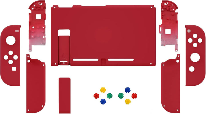 eXtremeRate Hülle Case für Nintendo Switch Joycon/Konsole, Rückgehäuse&Kickstand für Switch Console,