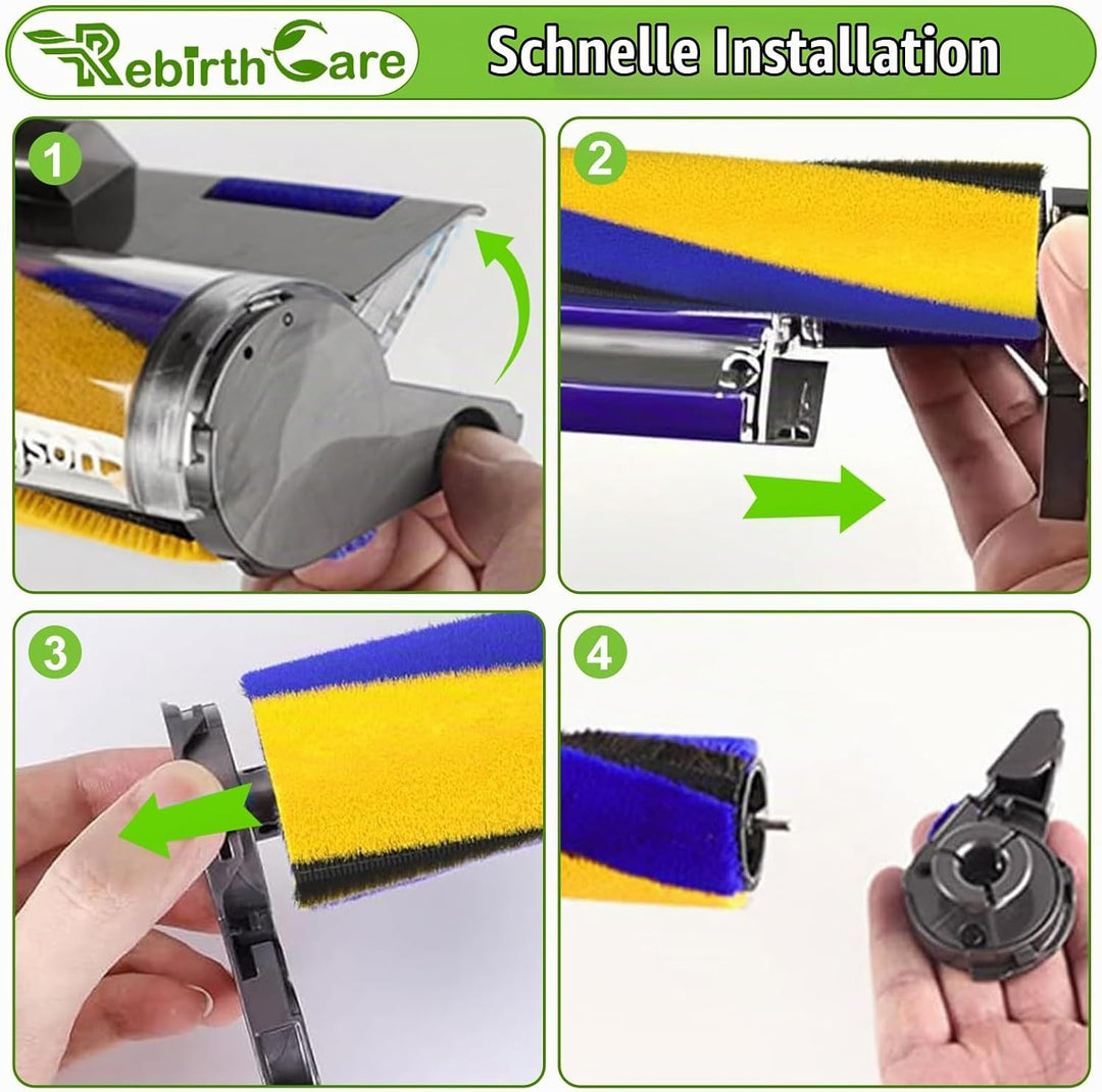V12 Bürstenwalze für Dyson V15 Detect/V12 Slim/V12 Detect Slim/V10 Digital Slim/V8 Slim, Slim Fluffy