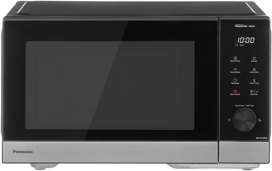 Panasonic NN-SD38QSEPG 29L Solo-Mikrowelle, 1000 W, automatisches Auftauen, 11 automatische Programm