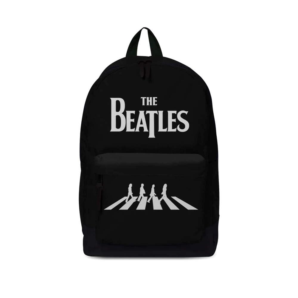 Rocksax The Beatles Backpack - Abbey Road B/W, Unisex Rucksack, Black,