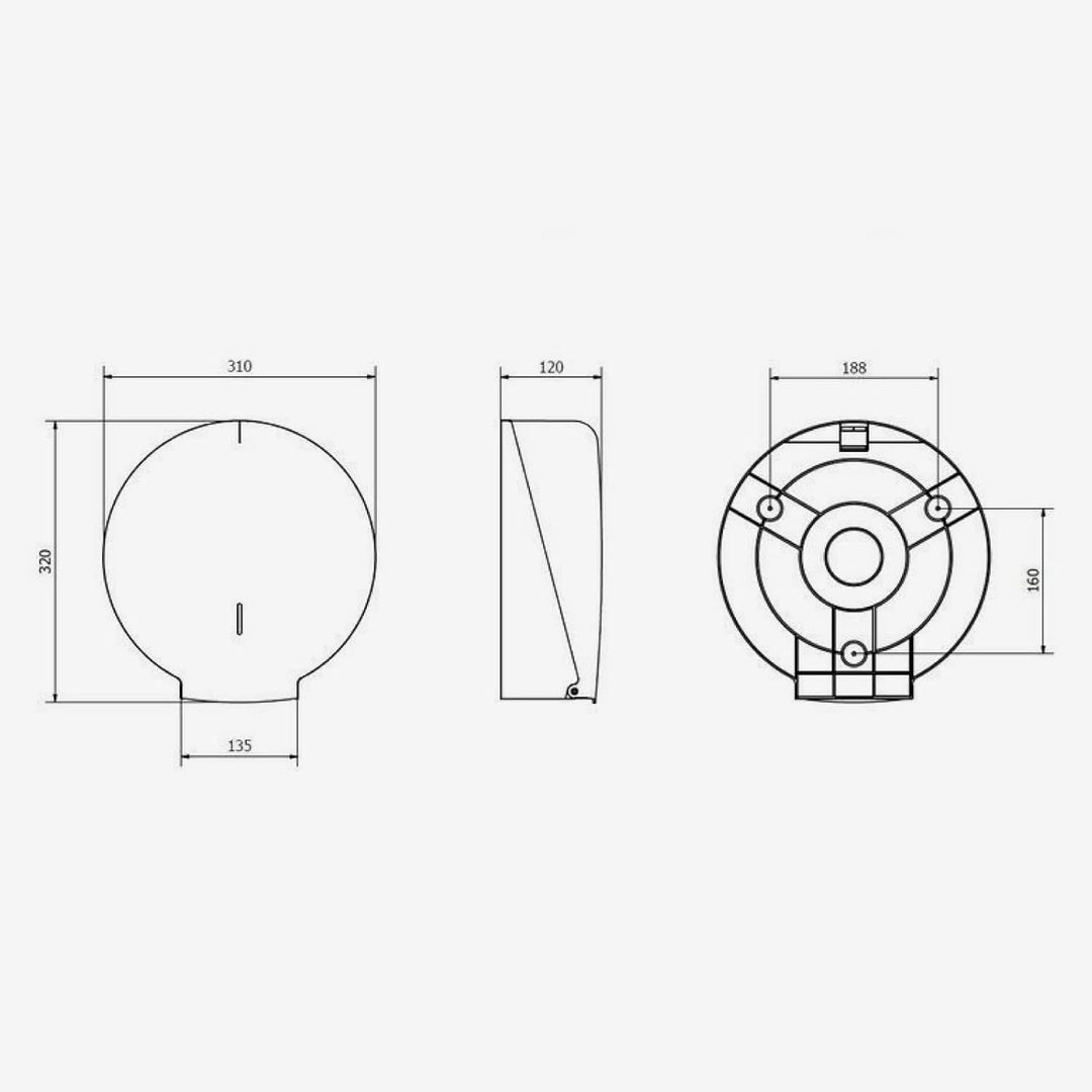 Jofel AE55000 - TOILETTENPAPIERSPENDER GROSS AZUR WEISS