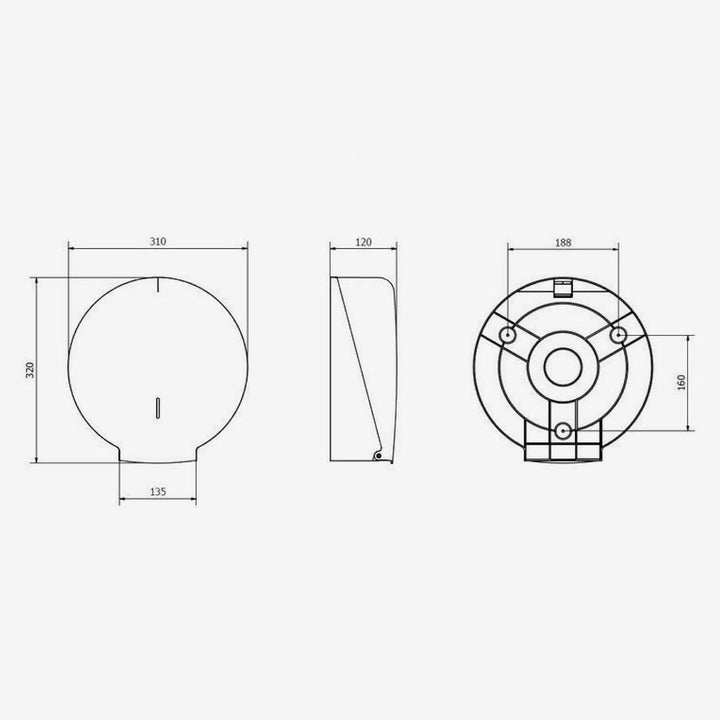 Jofel AE55000 - TOILETTENPAPIERSPENDER GROSS AZUR WEISS