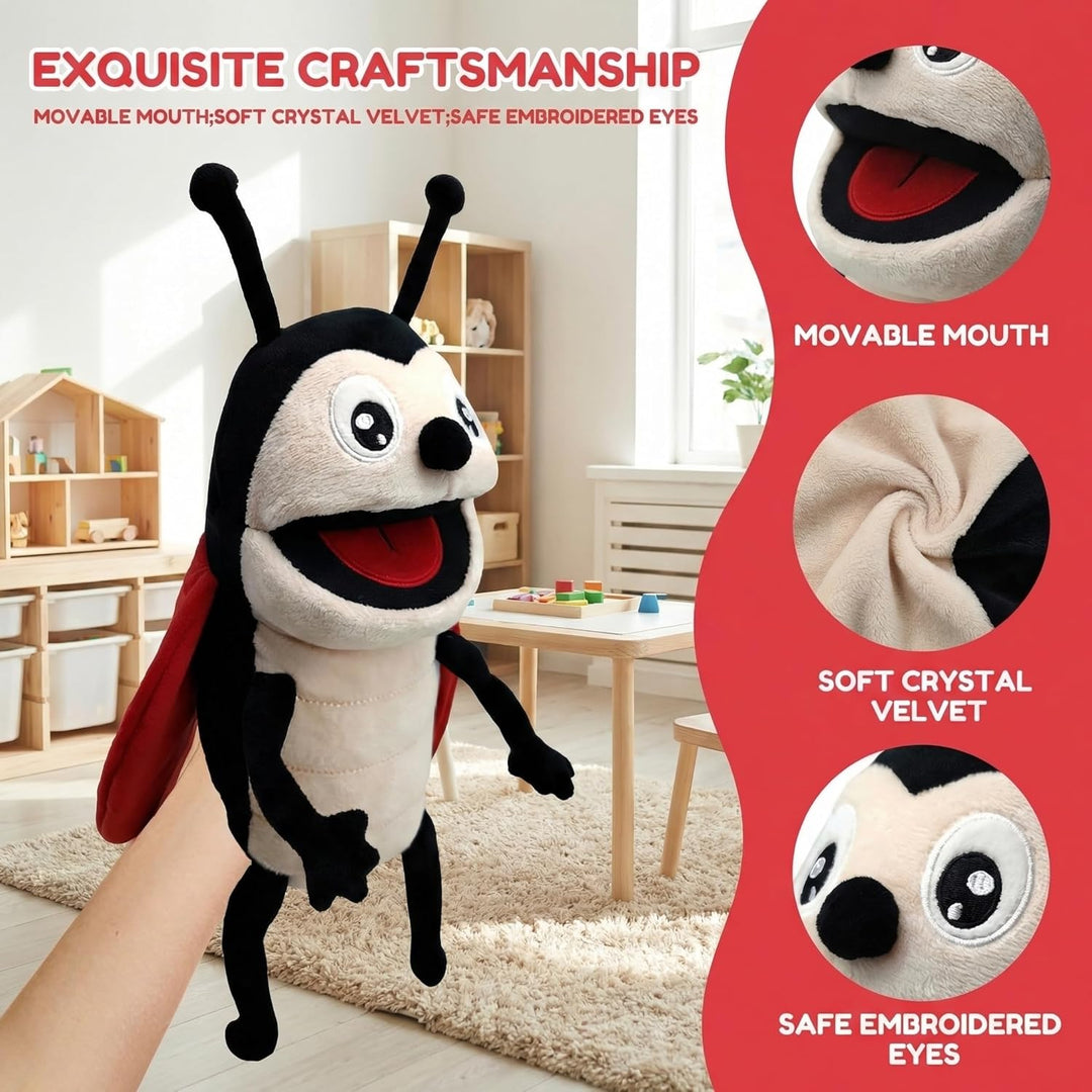 Insekten-Handpuppen für Kinder, Kleinkinder, inklusive Bienen, Schmetterlingen, Libellen usw. mit be