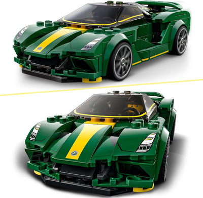 LEGO Speed Champions Lotus Evija, Bausatz für Modellauto, Auto-Spielzeug mit Cockpit für 2 Figuren,