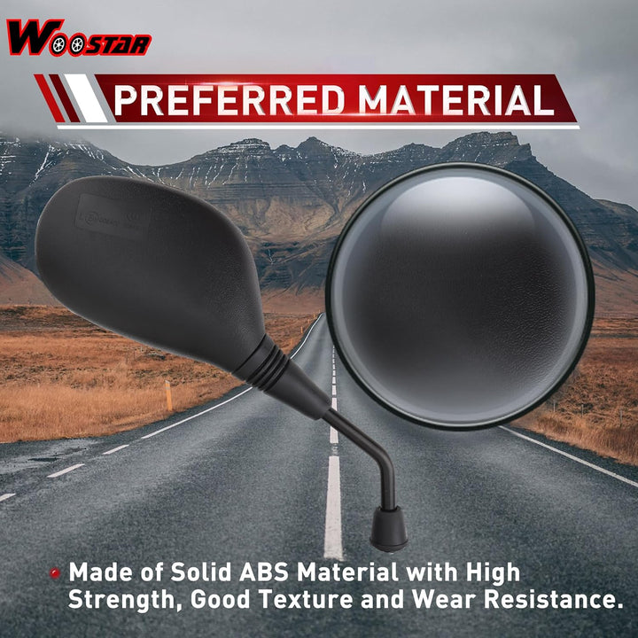 WOOSTAR 10mm Im Uhrzeigersinn Seitenspiegel Ersatz für 50ccm 70ccm 90ccm 110ccm 125ccm 150ccm 200ccm