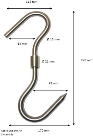 TAMLED Fleischhaken-Drehhaken 28 cm Ø 12 mm - 1 Stück