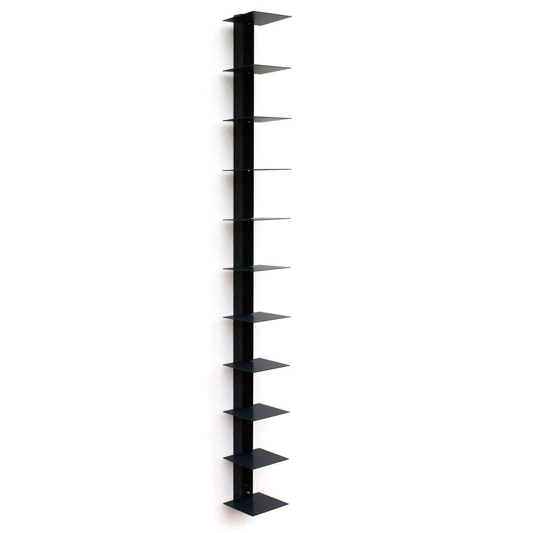 Haseform Bücherturm 170 cm (für 1,80 m Bücher) anthrazit Bücherregal Wandregal