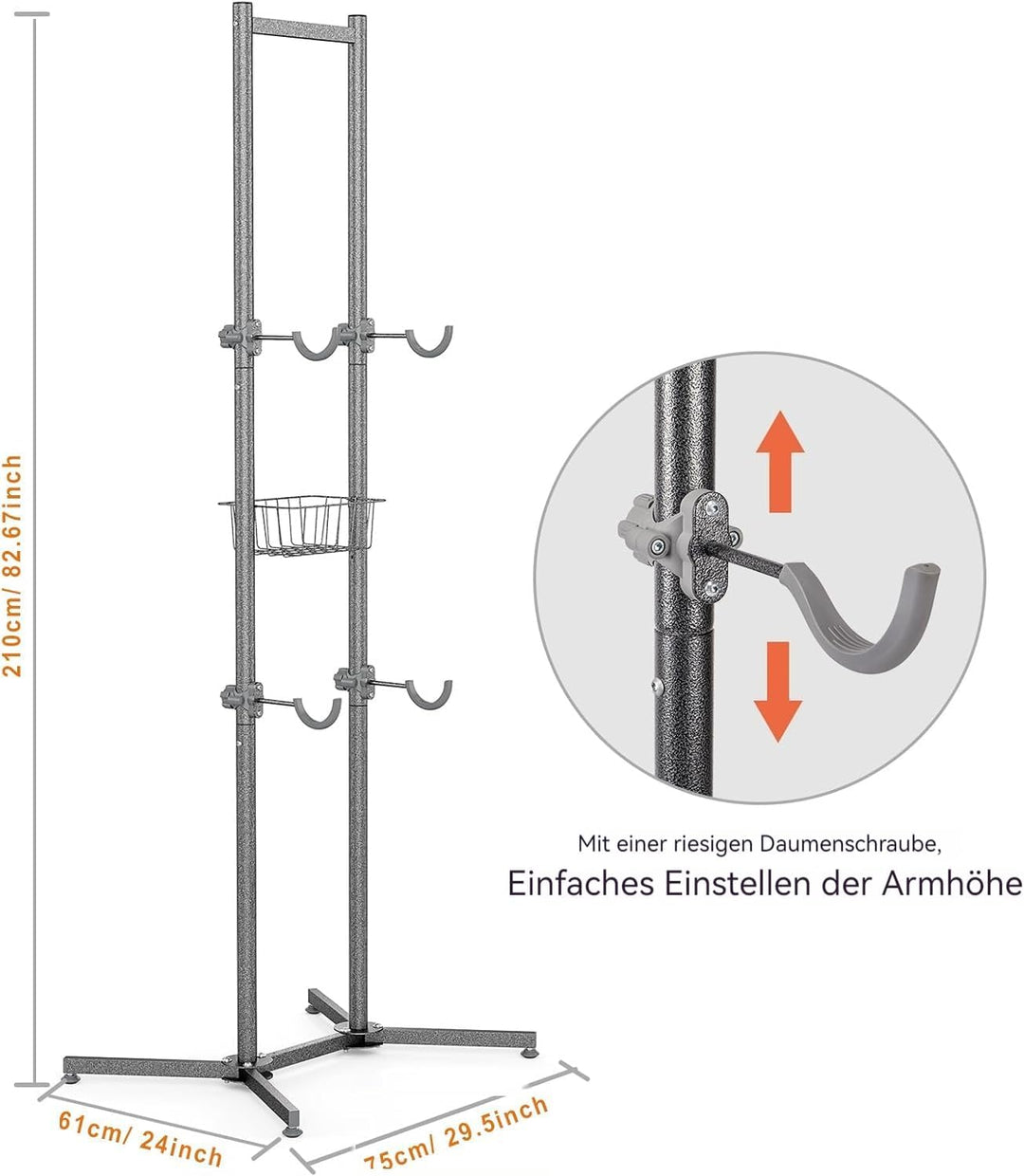 CXWXC Fahrradständer Boden Für 4 Fahrräder Belastbar bis 50kg/110 Pound Fahrrad Ständer Halter Indoo