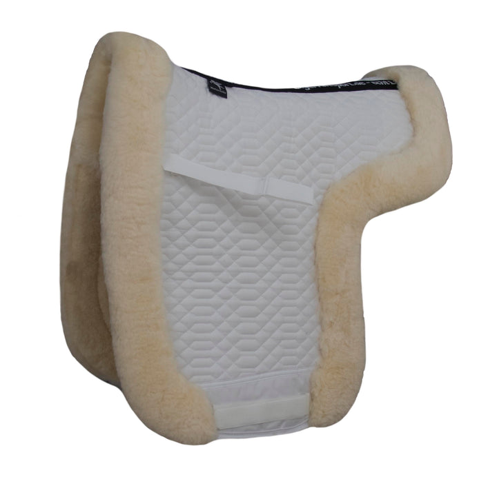 Engel Reitsport Lammfell Satteldecke SADEK4 Unterseite komplett Fell Fellkranz weiss-med. Dressur (D