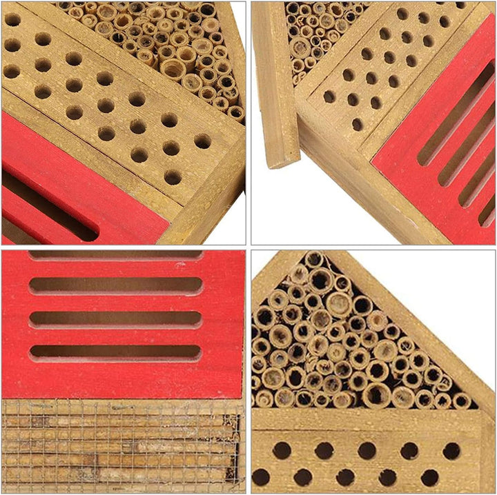 Insektenhaus Natur Holz Bienenhotel Schmetterling Lebensraum für Gärten Marienkäfer Schmetterling Bl