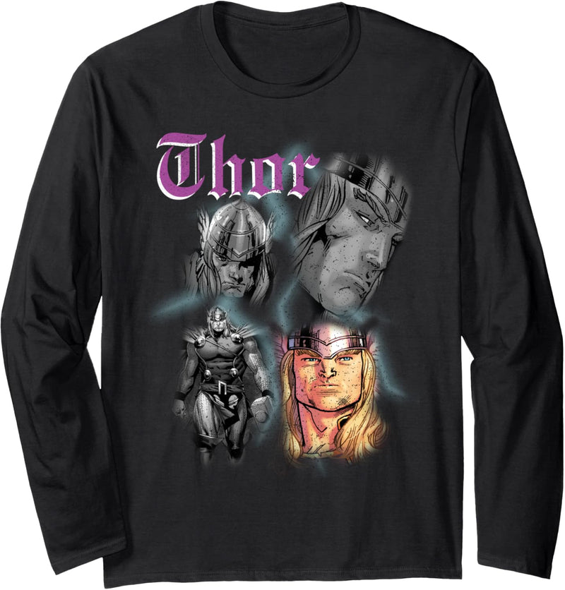 Marvel Thor Homage Poster Langarmshirt