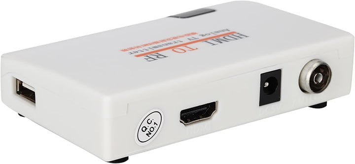 ASHATA HDMI zu Koax HF-Wandler Modulator für TV, HDMI zu HF Koaxial Wandler Adapter Box mit Fernbedi