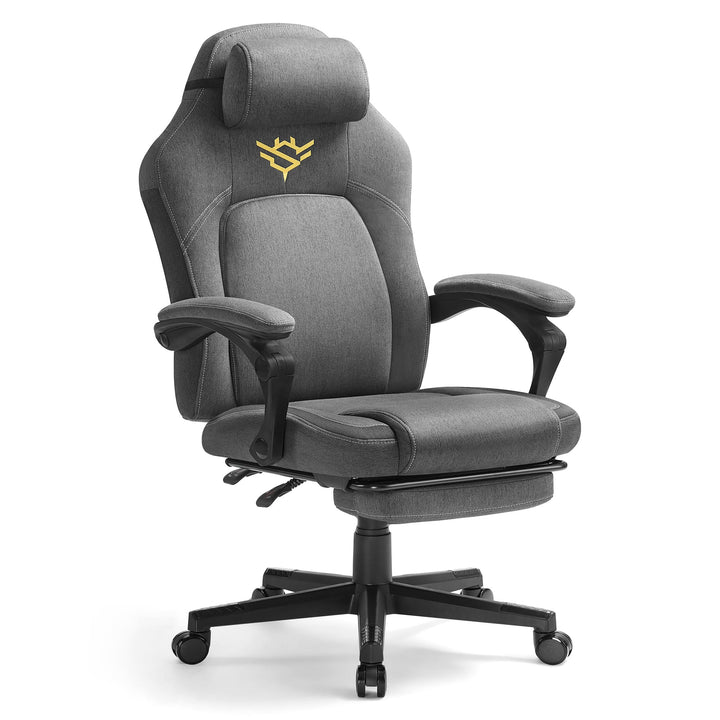 SONGMICS HOME Gaming-Stuhl, ergonomischer Computerstuhl mit Fussstütze, Bürostuhl, Drehstuhl mit Kop