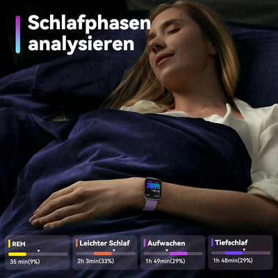 Smartwatch Herren Damen mit Telefonfunktion & Alexa eingebaut,Fitnessuhr mit 100+ Sports,Armbanduhr