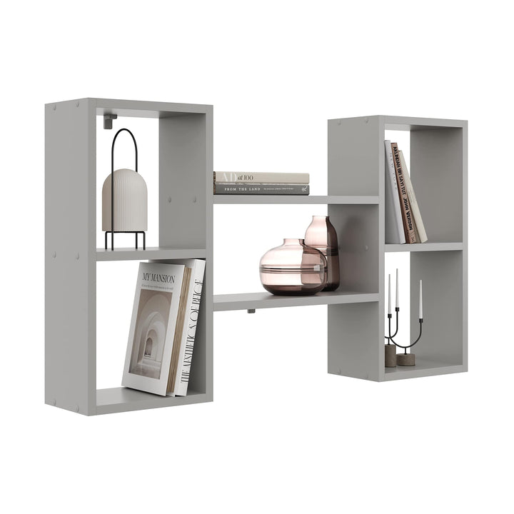 KUBUTKU Dekorativ Wandregal mit 5 Böden 102x60x18 Design Skandinavischer Modern für Wohnzimmer Küche