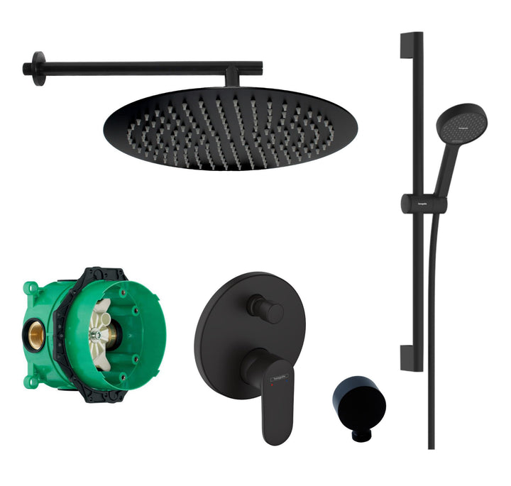 vanvilla Duschsystem mit Unterputz Duscharmatur von Hansgrohe Einhebelmischer und vanvilla Regendusc