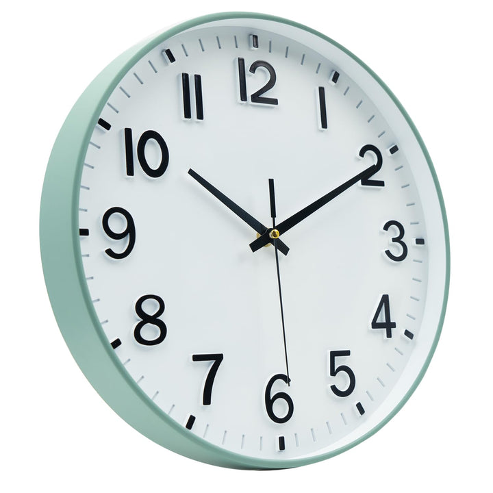HZDHCLH 30cm Lautlos Wanduhr Schleichende Sekunde mit Arabisch Ziffer ohne Ticken für Dekoration Woh