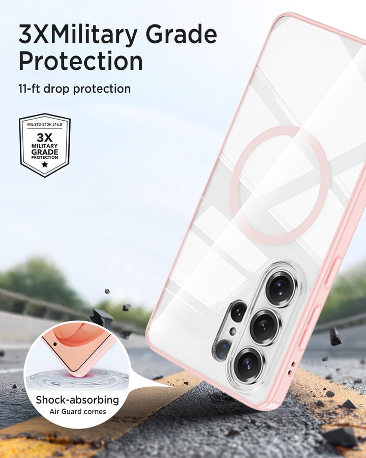 Miimall Ultradünn Handyhülle Kompatibel mit Samsung Galaxy S26 Ultra Hülle Transparent Mag-Safe, PC+
