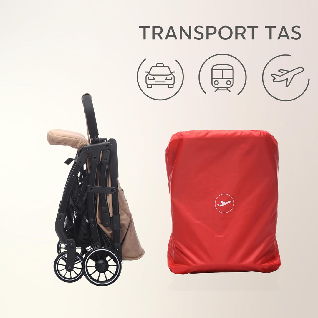 Compact Plus Buggy Kinderwagen Leicht & Kompakt – Reisebuggy bis 22 kg, Flugzeugtauglich & Klappbar,