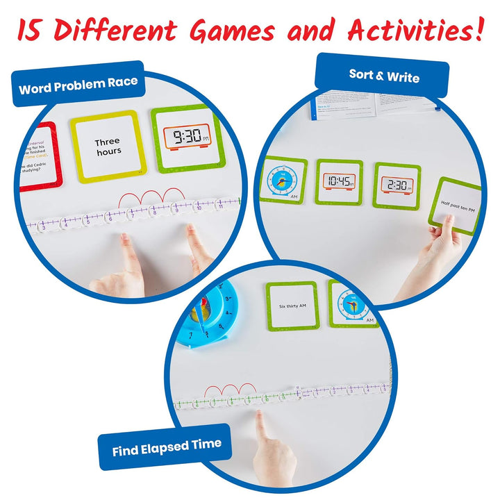 Learning Resources Arbeitsgruppen-Set „Rechnen mit Zeitintervallen“, 16 Spiele und Aktivitäten, Zahl